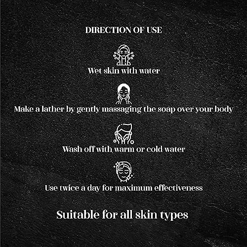 Image of SKINSKA NATURALS Activated Charcoal & Tea Tree Bar Soap - Handmade, Natural & Nourishing Gentle for Acne, Blackheads for All Skin Types for Men and Women - 125 gm