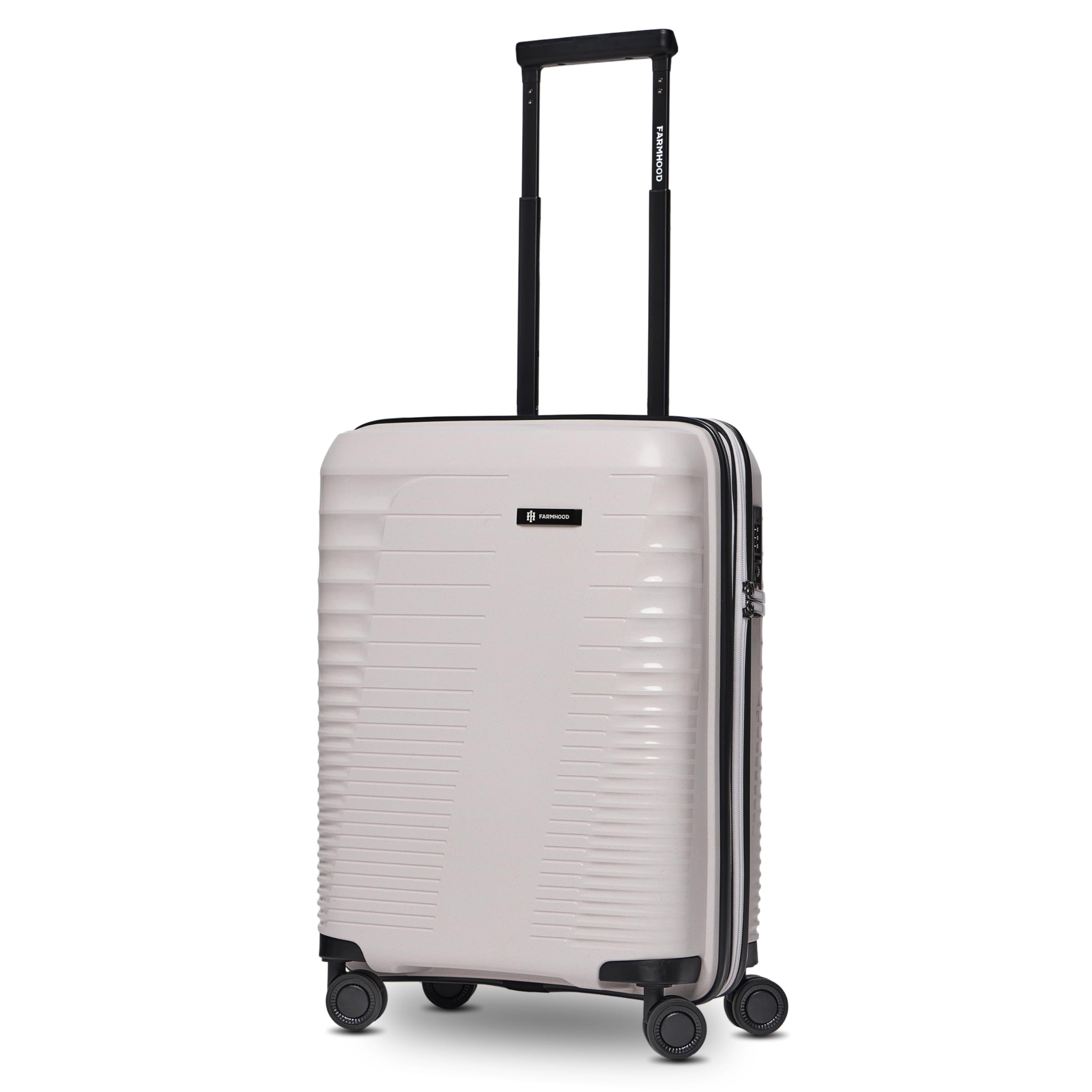 Farmhood Eco Edition Hartschalen Kabinen-Koffer nachhaltig | Kleiner Cabin-Trolley 40 x 22 x 55 cm mit Dehnfalte von 44 auf 50 Liter erweiterbar | Ultra-leicht nur 2,61 Kg