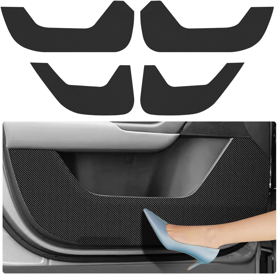 Car Door Anti Kick Pad for Mazda CX-50 CX50 2023 2024 2025 Accessories Carbon Fiber Style Leather Sticker Door Sill Protector Cover Edge Guard Side Mat Interior Dirty