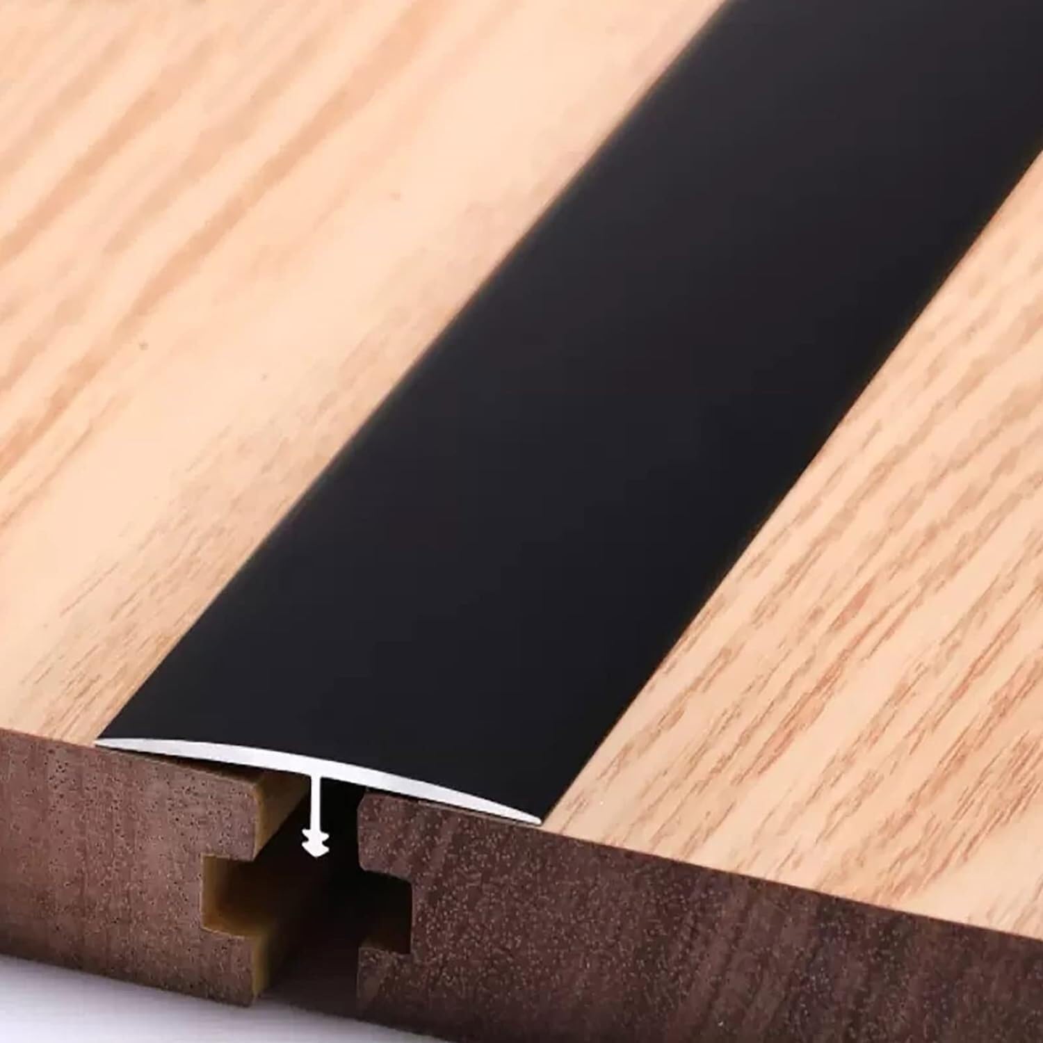 Tira de aluminio extra ancha de 130 cm, conector de umbral para alfombras y azulejos, solución de tratamiento de suelos duradera