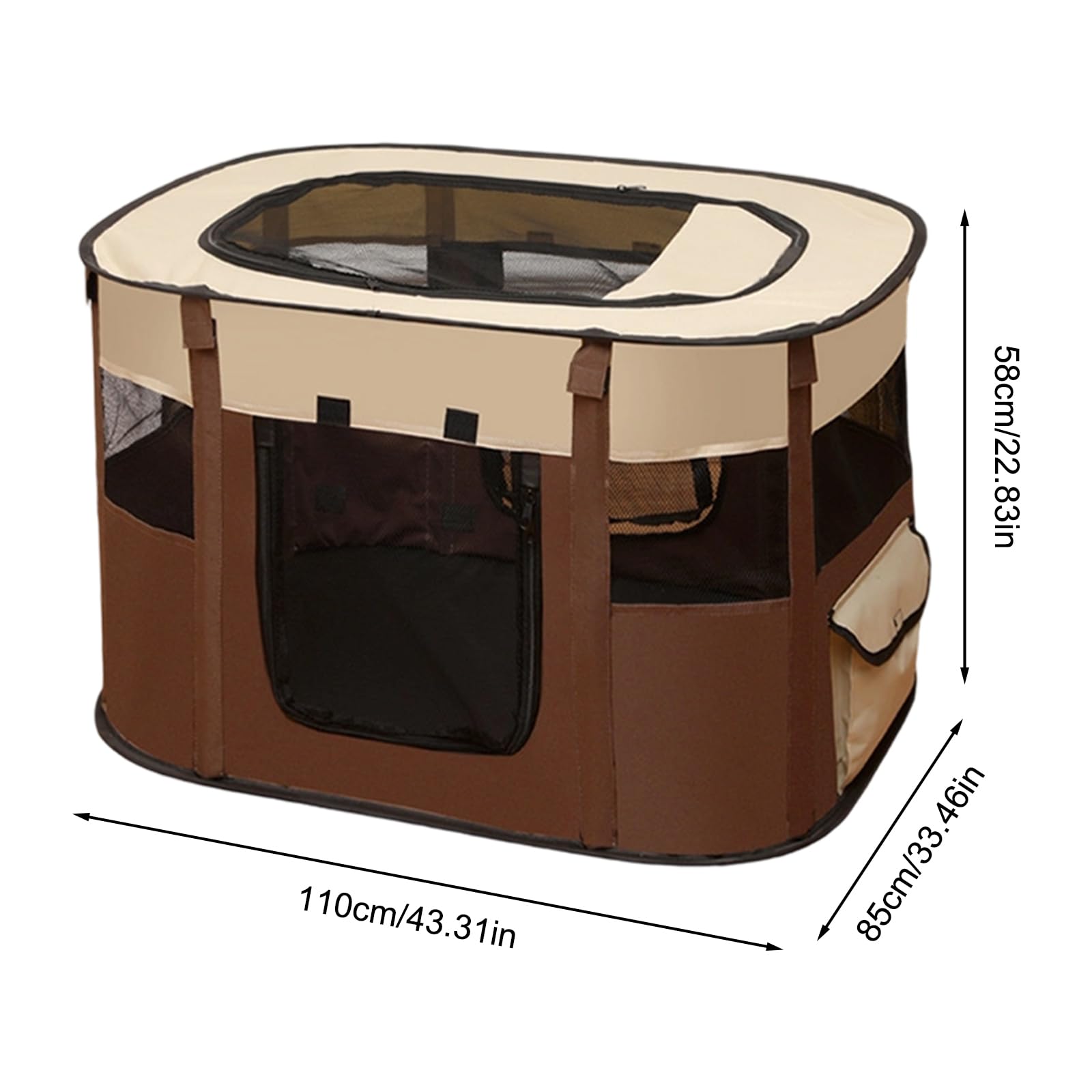 EUBSWA Recinto per cuccioli, 110x85x58cm Recinto per animali domestici per cani, gatti, conigli e piccoli animali per interni ed esterni