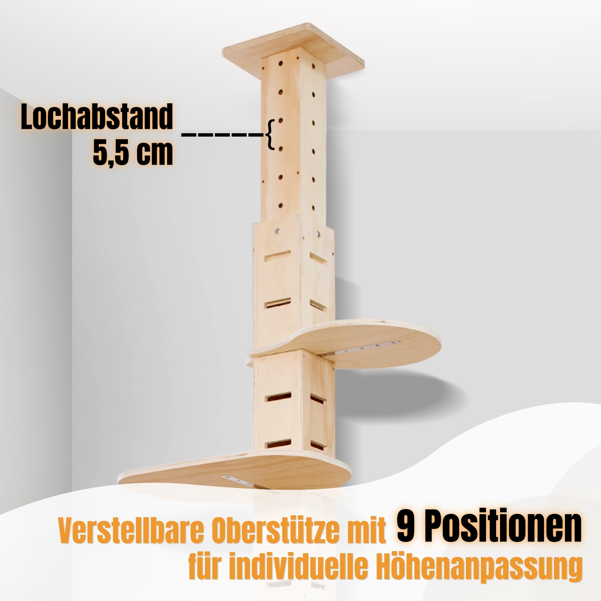 Road Kratzbaum, Katzenleiter bis zur Decke, höhenverstellbar (250-290cm), extrem hoch, 7-Ebenen-Katzenbaum, Einrichtungsideal für Wohnzimmer & Schlafzimmer