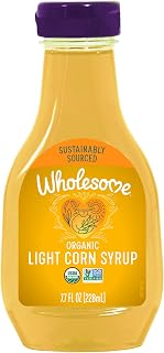 Wholesome Organic Light Corn Syrup 7.7oz - Non-GMO, Gluten-Free, Vegan Baking Syrup for Pies, Candies & Glazes