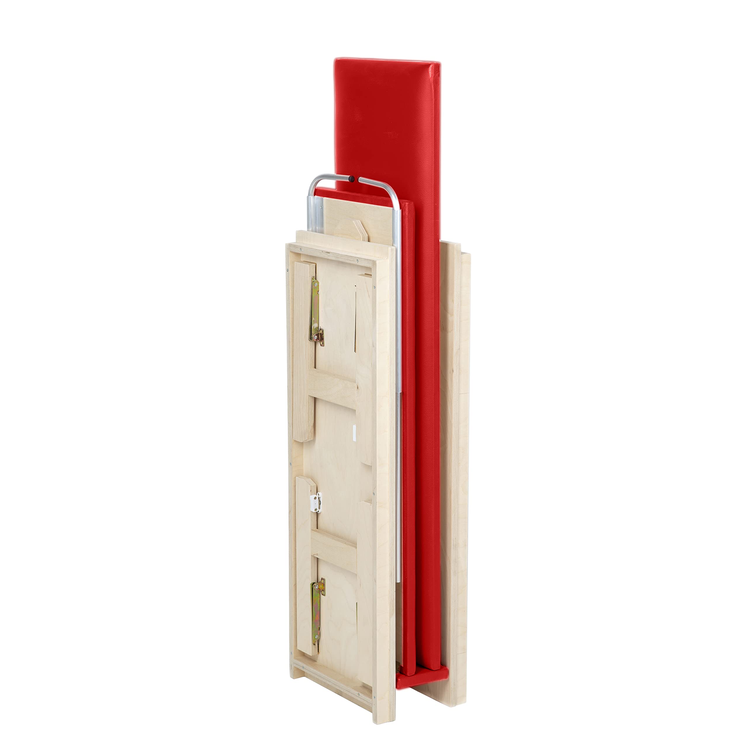 Panca Posturale in Legno Standard con Gambe (rosso)