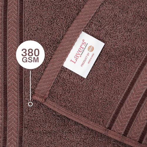 Image of Layers 100% Cotton Gym Towel | 380 GSM Quick Dry & Super Absorbent | Soft, Fade Resistant & Long Lasting | Gym, Yoga, Sports, Travel & Pool | 1 Piece for Men & Women | 50 x 100 cm - Brown