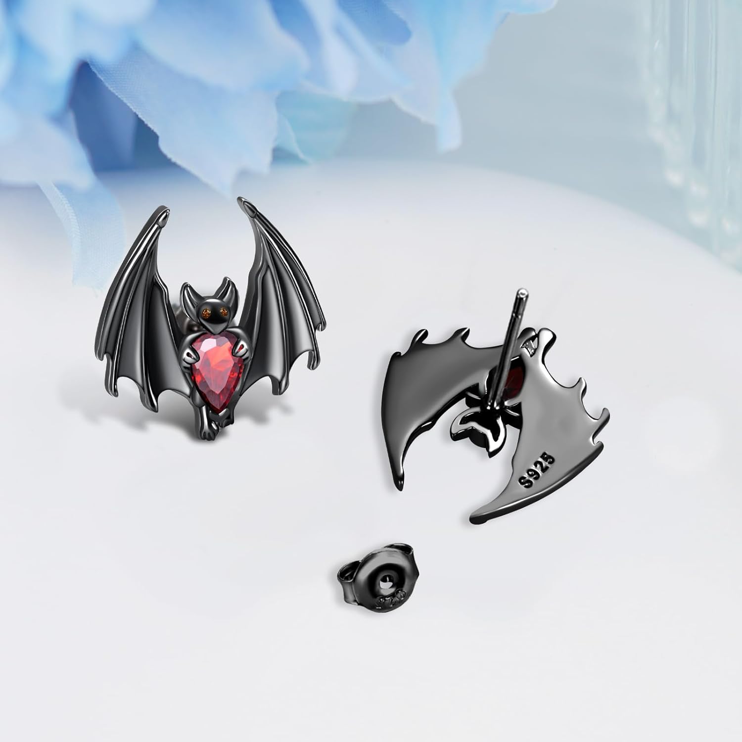 Bat Earrings 925 Sterling Silver Gothic Bat Stud Earrings Gothic Jewelry Gifts for Women