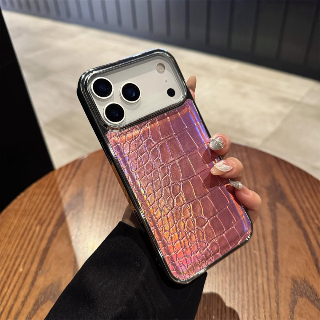 Coque iPhone 16 Plus similicuir rose protection souple antichoc - 8