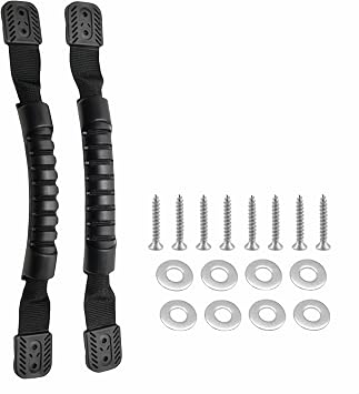 Chinshwehaw Kayak Handle Replacement Set - Universal 2 Hole Design with Non-Slip Grip, 11.42 Inch Length Fits/Pelican Kayaks & Canoes, Includes Hardware 2 Pack