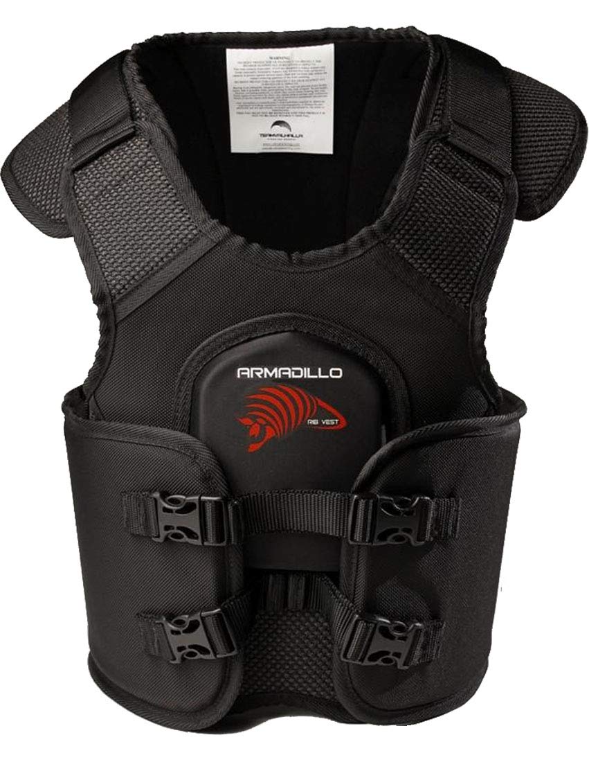 Go Kart Racing Adult Rib Vest and Chest Protector - Armadillo by Team Valhalla Sizes S-XL (XL 42"-47") Black