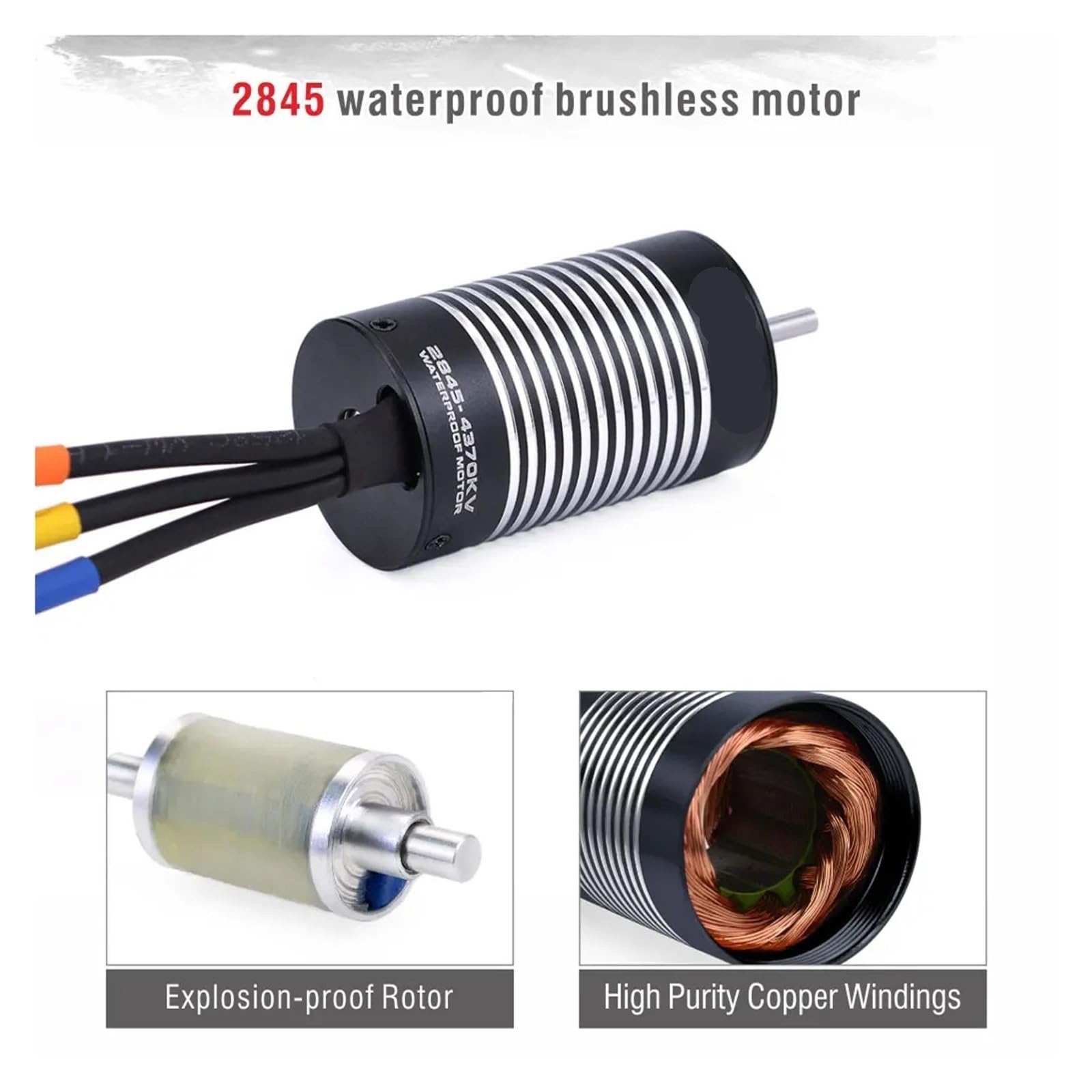 2845 Motor sin escobillas impermeable 3100KV 3800KV 4370KV 5000KV