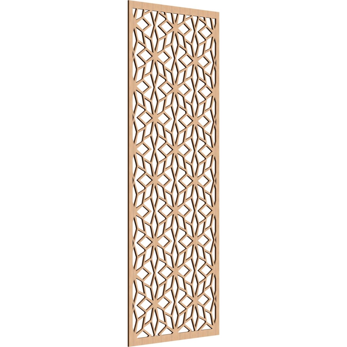Lake Decorative Pierced Fretwork Wood Wall Panels, 35 3/8"W x 89 3/8"H x 3/8"T, Hickory
