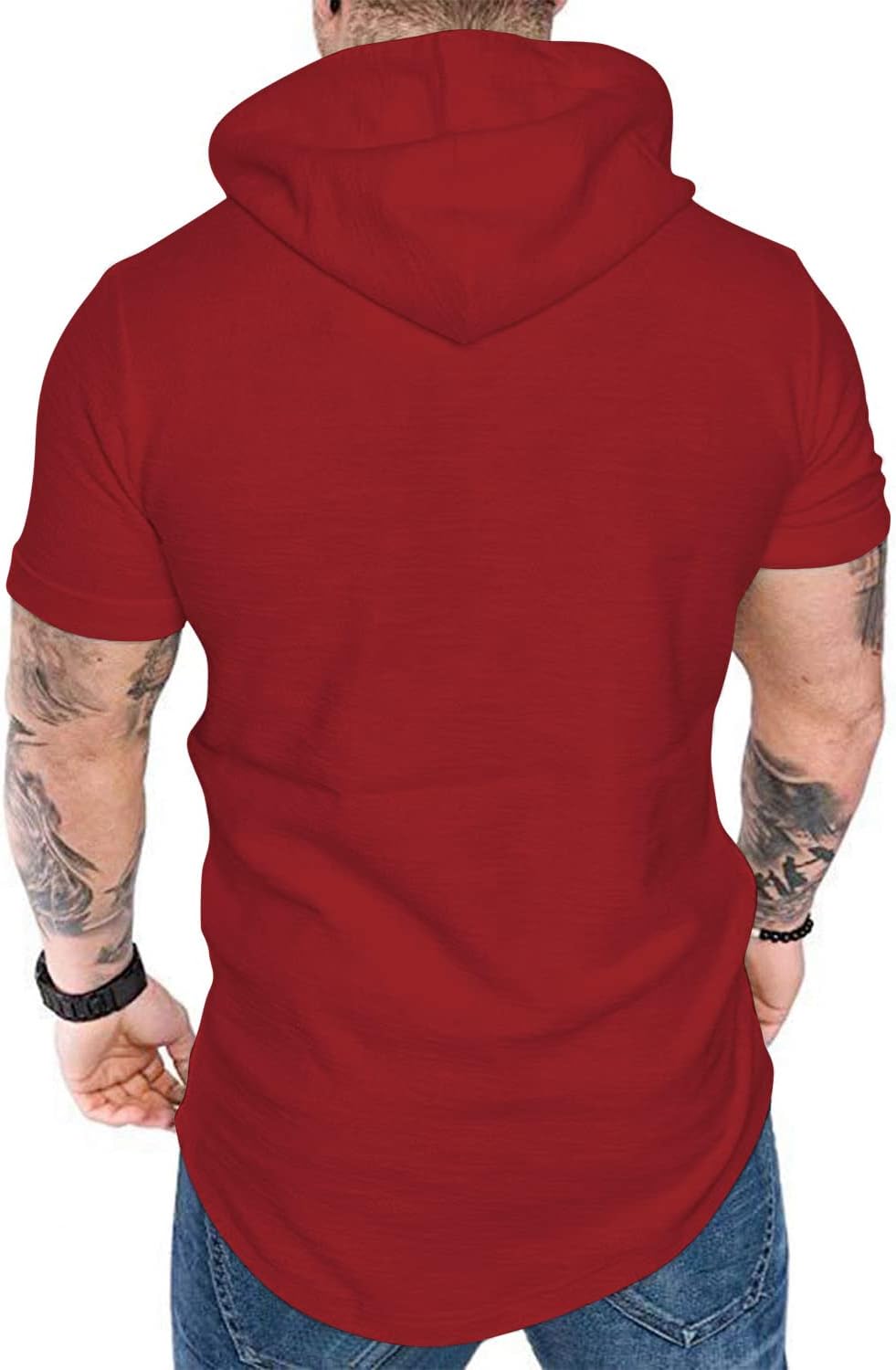 Aiyino Men's S-5XL Athletic Hoodies Sport Sweatshirt Solid Color Fashion Pullover - Image 2