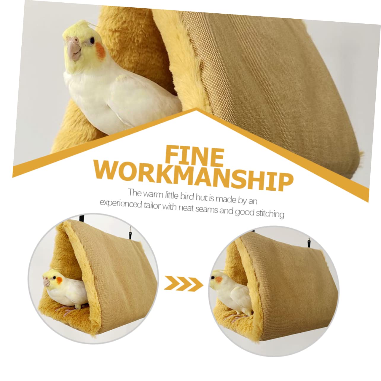 DOITOOL 3 Uds Nido Loro Hamaca Hámster Camas Colgantes Cacatúas Casa Hurón Accesorios Invierno Cálido Nido De Pájaros Casa De Pájaros Nido De Pájaros De Invierno Encantadora Hamaca para