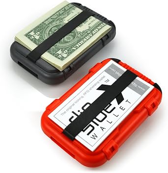 محفظة Flipside 4 حجب RFID للرجال مع مشبك نقود قابل للإزالة - نحيف وآمن ومقاوم للسحق