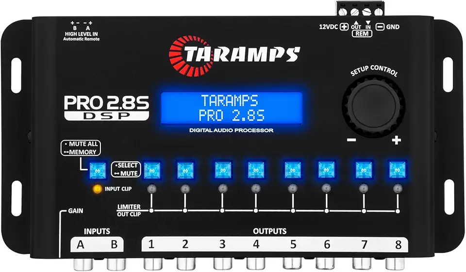Taramps Pro 2.8S Preto - Processador de Audio 8 vias Equalizador