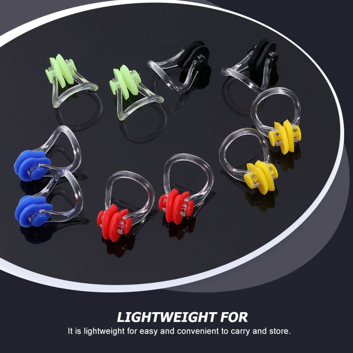 BESPORTBLE 100piezas Clips De Nariz Impermeables para Natación De Suave y Cómoda Protección para Nariz Agua para Nadadores Profesionales y Principiantes Mezclados