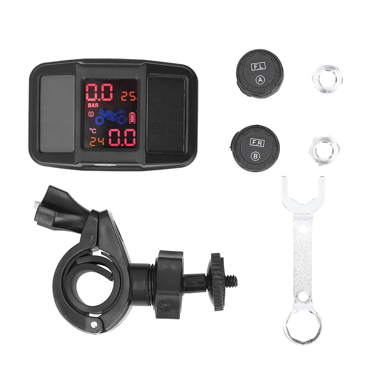 TPMS -Sensoren Zwei Möglichkeiten Zum Aufladen, USB -Kabel oder Solarenergie, Echtzeitanzeige Hochgenachter Reifendaten, Schnelles Laden, Langlebiger Strom, IP67 mit USB -Kabel 2