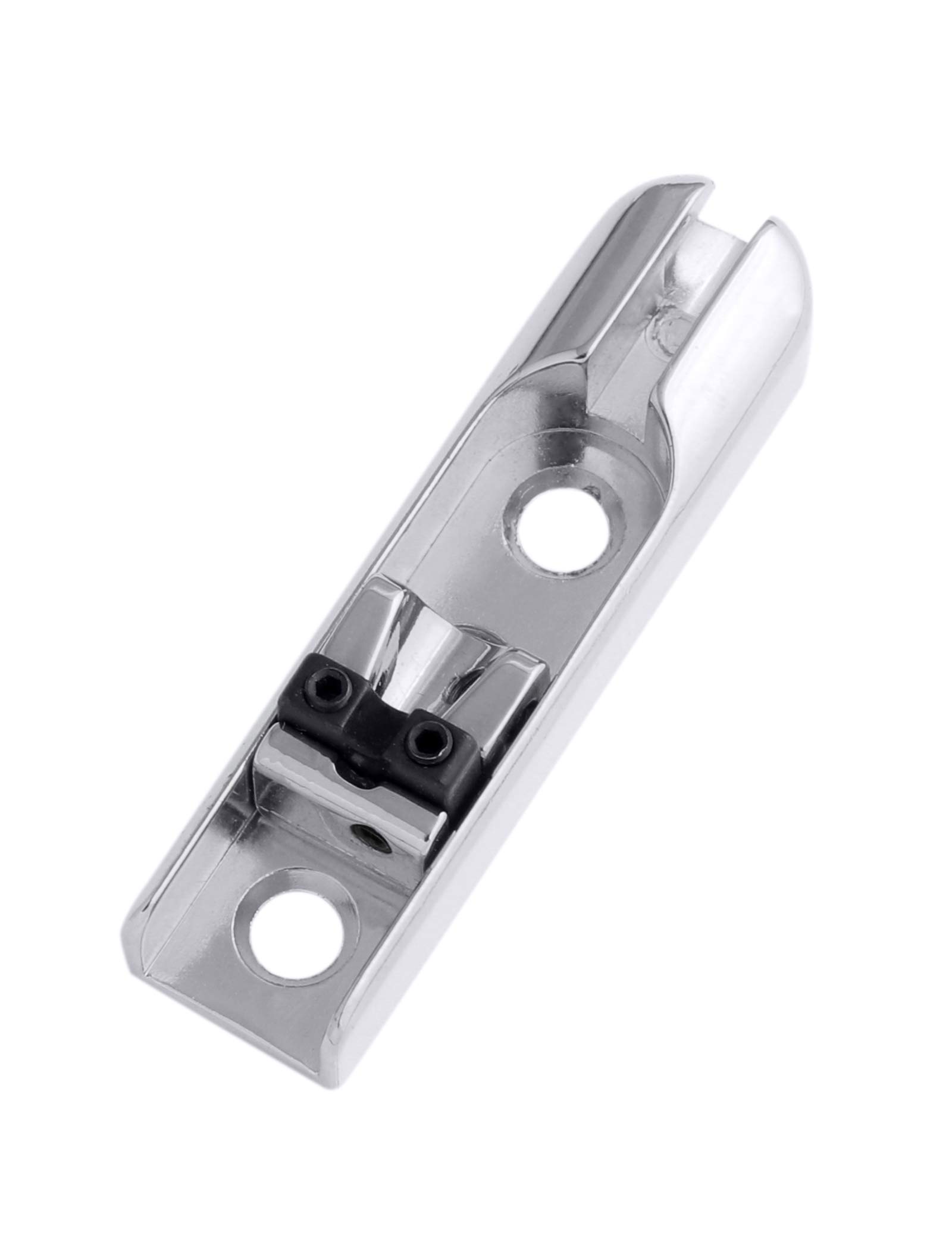 Holmer Bassgitarre Steg Einzelne Bassbrücke Saitenhalter Single String Bass Bridge für 4 Saiten Bass Gitarre Heavy Duty Zink Sattel (Chrom)