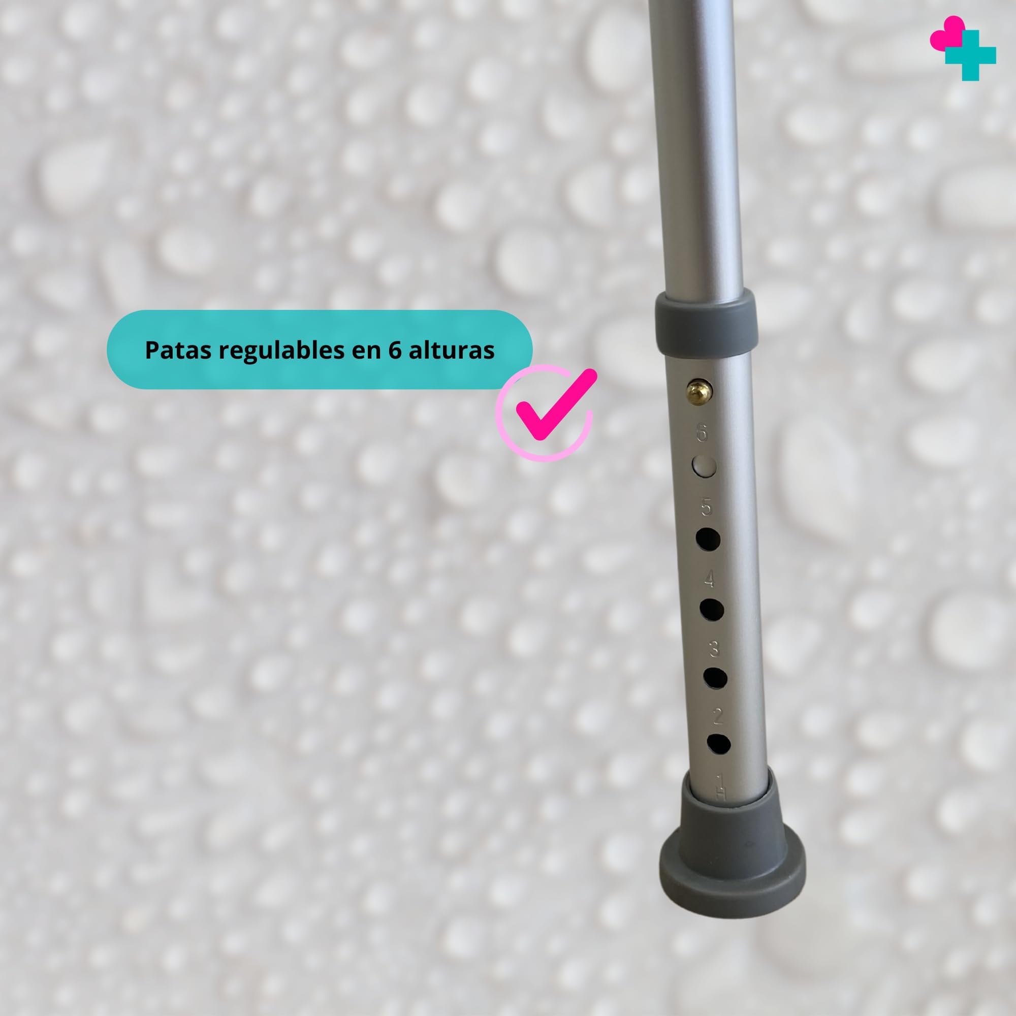 Taburete Baño en Forma de U | Taburete Ducha con asideras | Asiento Ortopédico | Regulable y Antideslizante | Silla Ducha Personas Mayores: Cómoda, Segura y Ligera | 120kg MAX (2 Unidades)