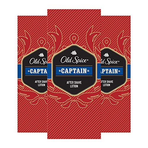 Loción para después del afeitado Old Spice Captain Lotion, 3 unidades (3 x 100 ml)