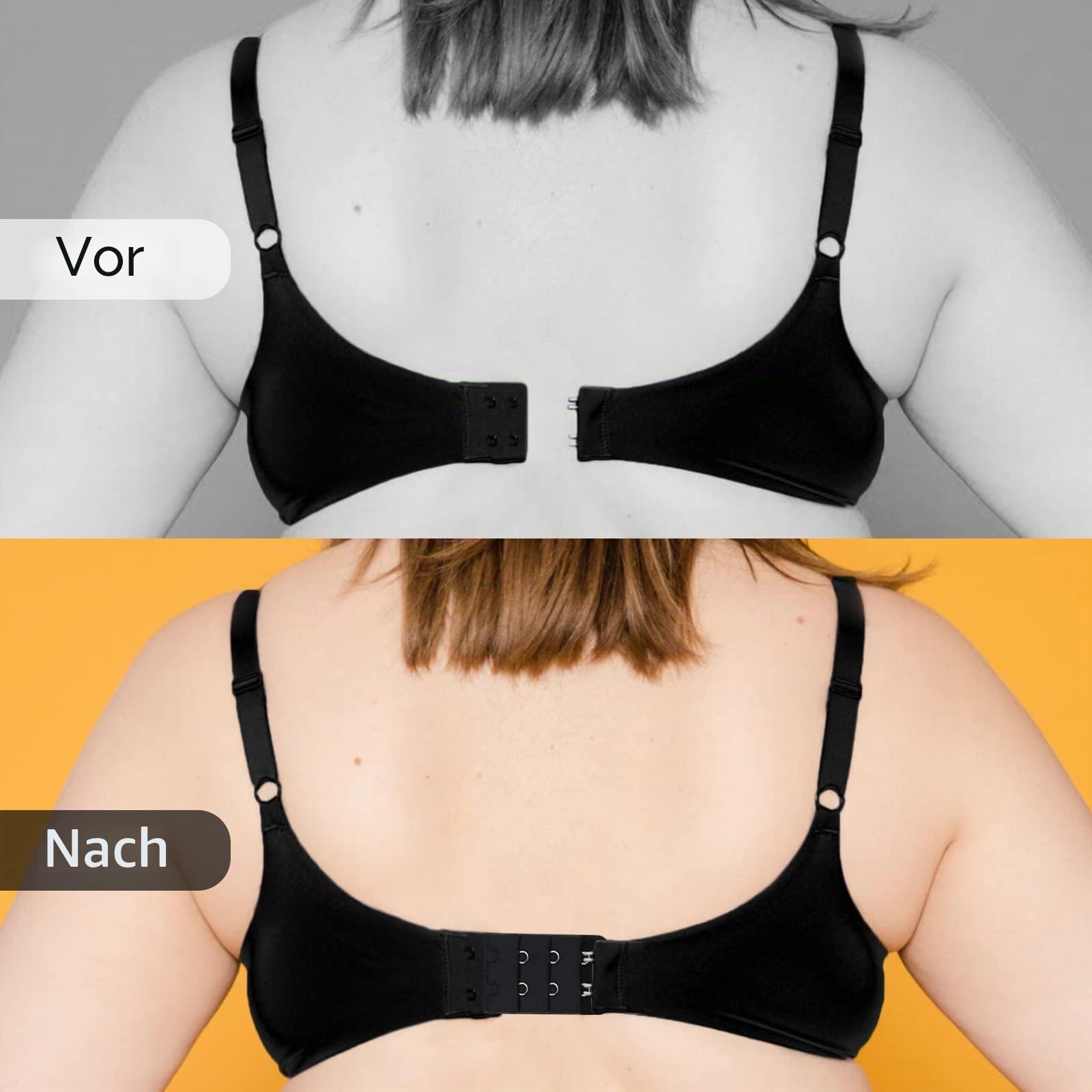 Lusofie 9 Stück BH Verlängerung 2 Haken 3 Haken 4 Haken BH Verschluss Verlängerung Weicher Bequemer BH Erweiterung Rückenclip BH Schnallen Set Schwarz Weiß Hautton