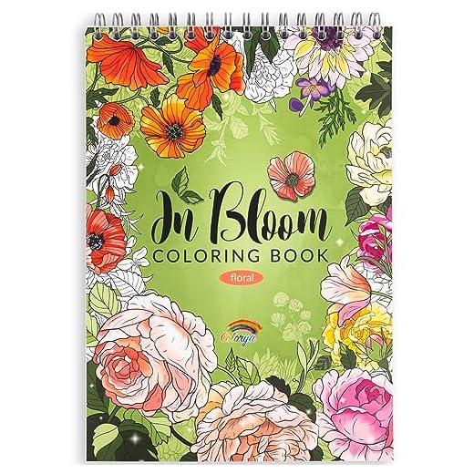 Colorya Libro para colorear adultos In Bloom - Libro de colorear para adultos A4 - Libro de colorear antiestrés - Papel de calidad sin transferencia de color