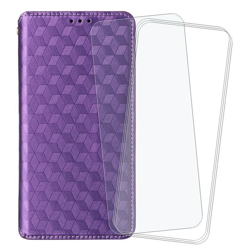 Funda Cartera Para Blackview Shark 9 5G - Cierre Magnético, Soporte Plegable Y 6 Ranuras Para Tarjetas - Color Púrpura