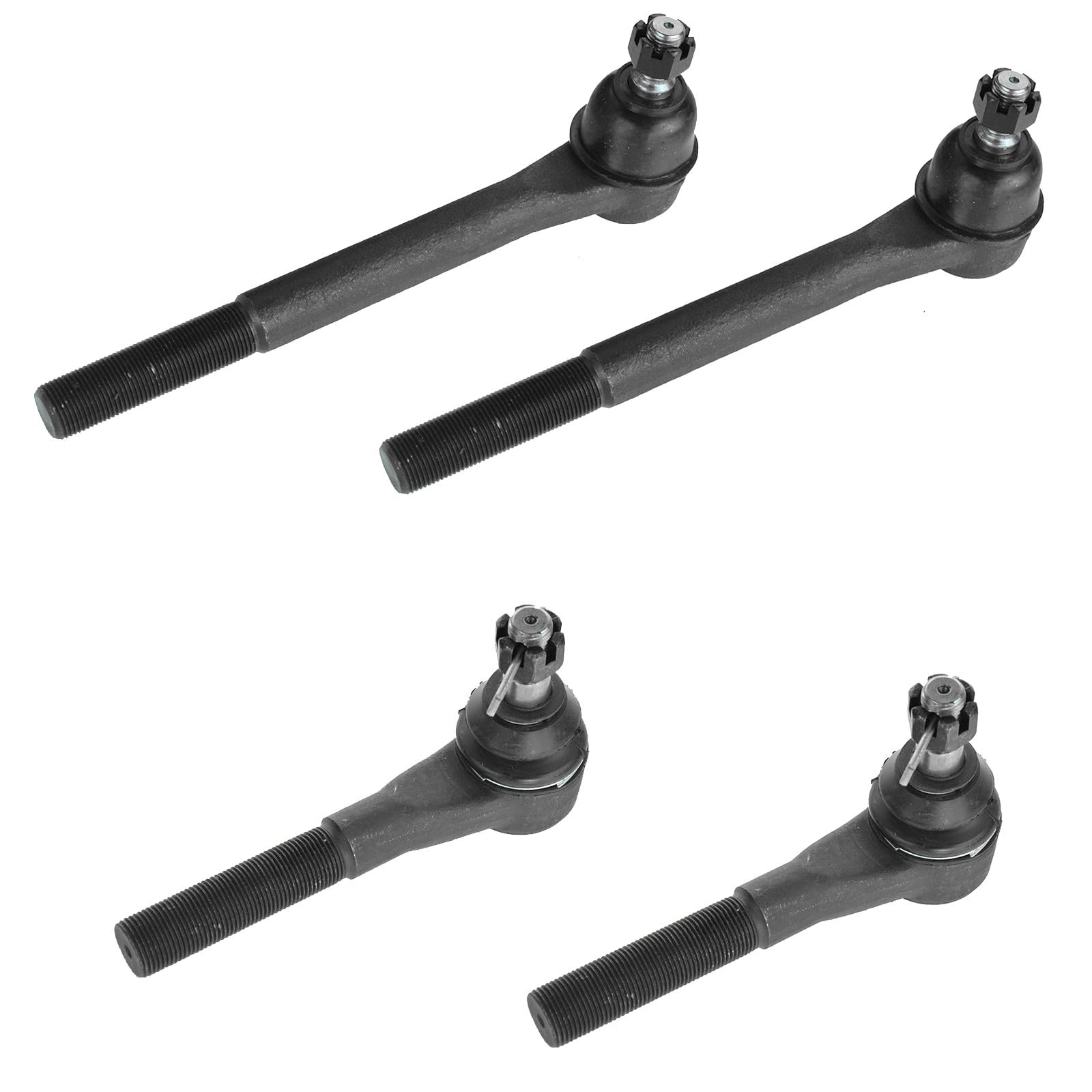 TRQ Front Inner and Outer Tie Rod Set 4 Piece Compatible with 2000-2001 Dodge Ram 1500 00-02 Ram 2500 00-02 Ram 3500