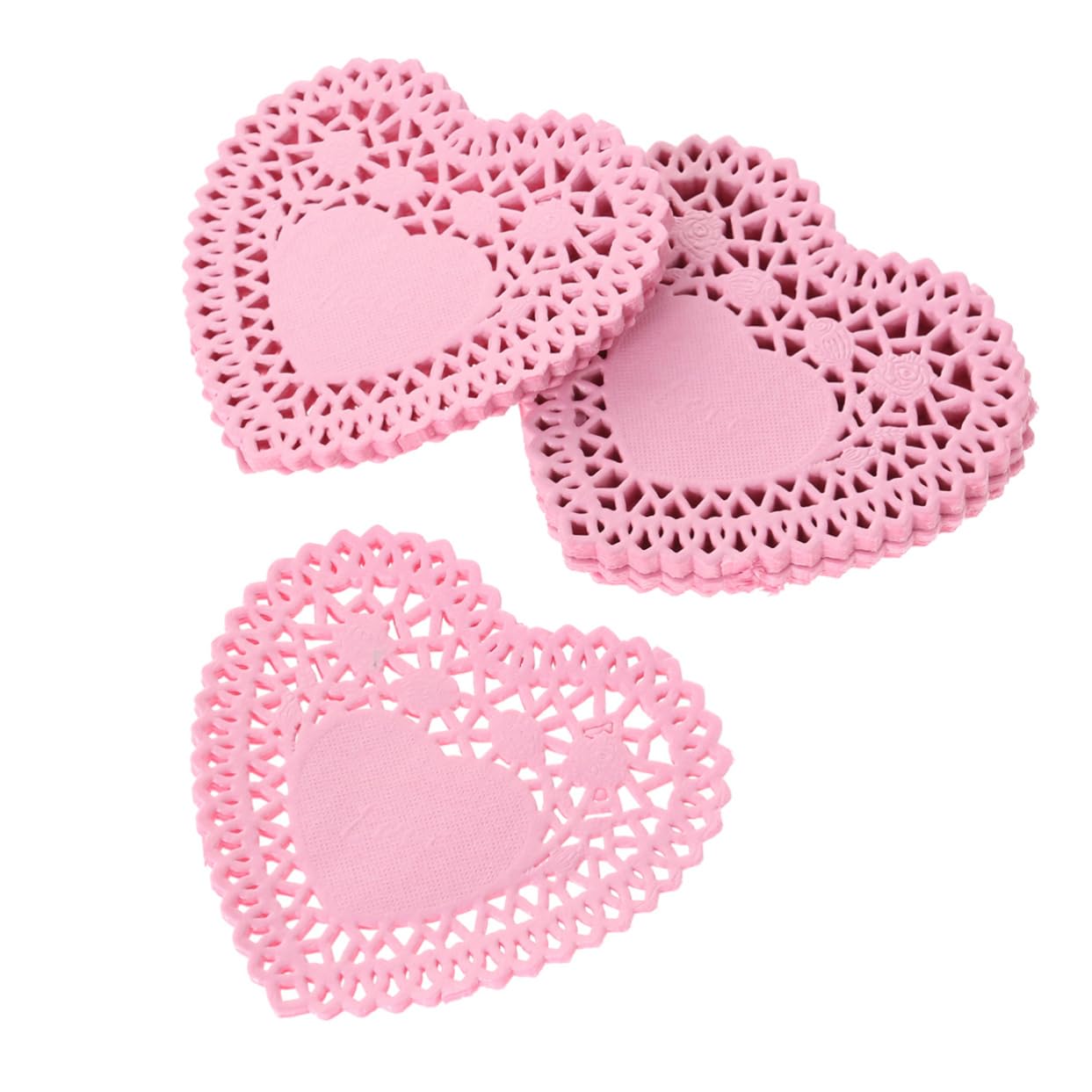 PRETYZOOM Heart Shape Cake Base Paper 250pcs 4 Inch Diy Table Decor Random Patterns