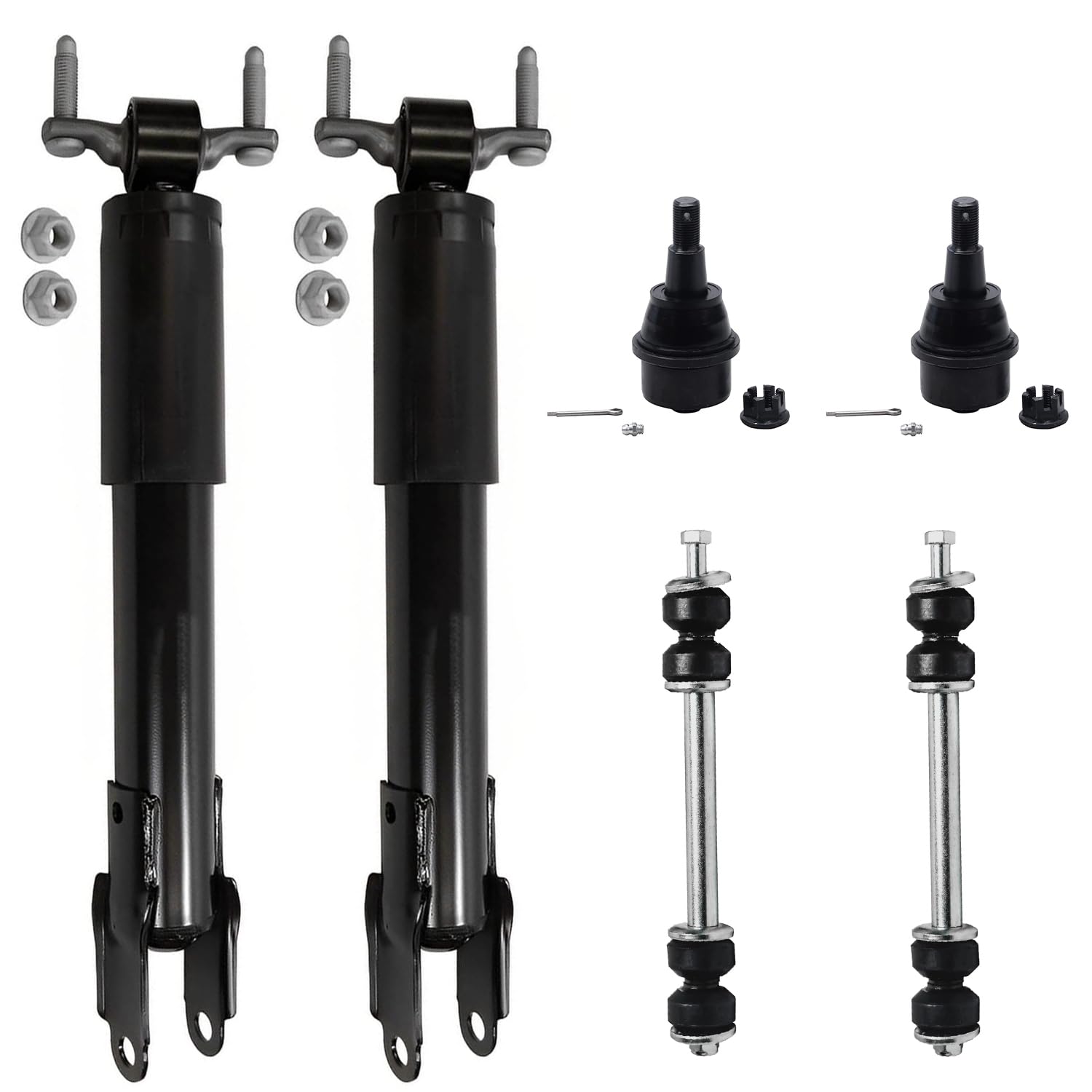 Detroit Axle - Front 6pc Shocks Kit for 11-19 Chevy Silverado 2500HD 3500HD
