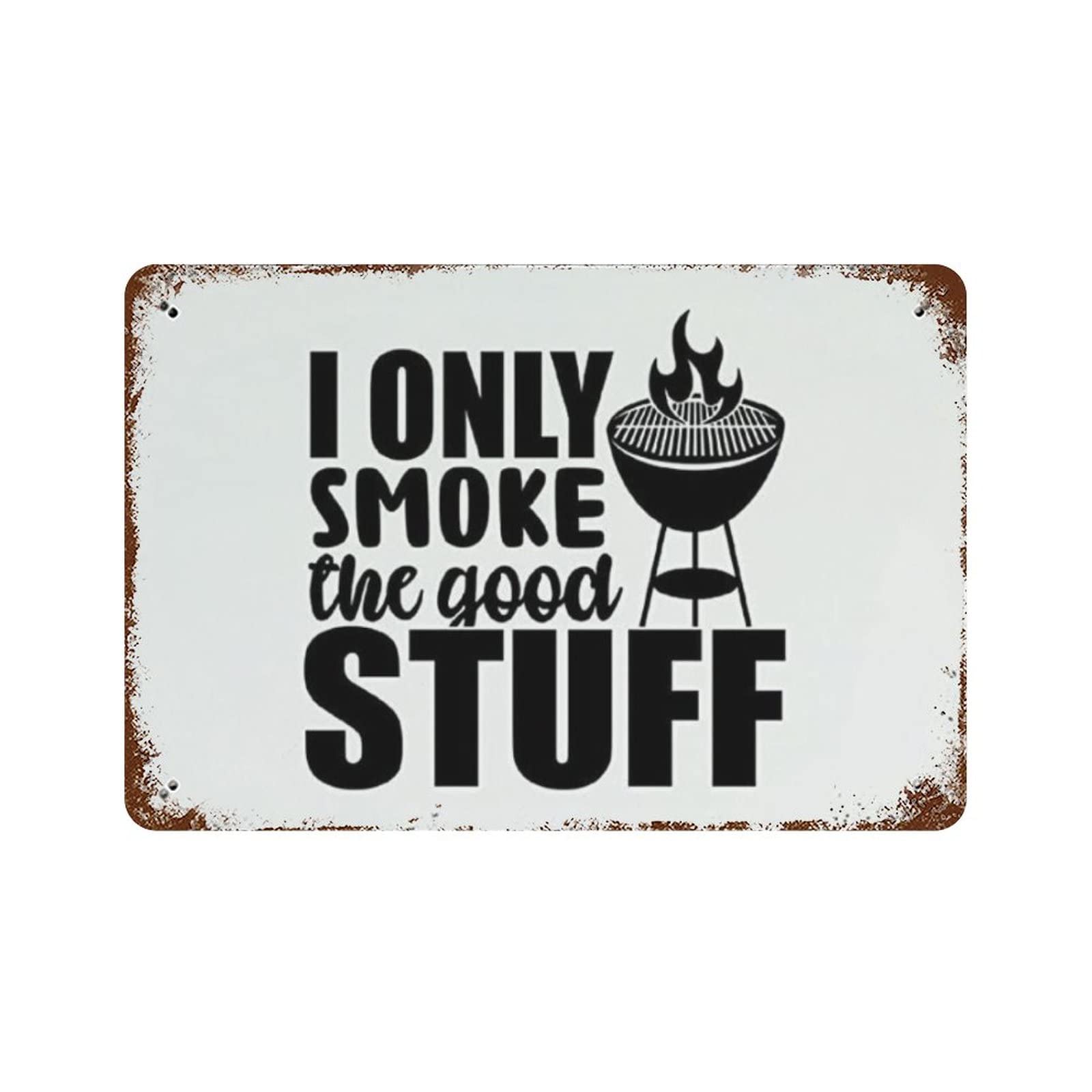 BBQ Funny Slogan Vintage Metal Tin Sign Indoor Outdoor Farmhouse Kitchen Yard Wall Decor 8x12 Inch
