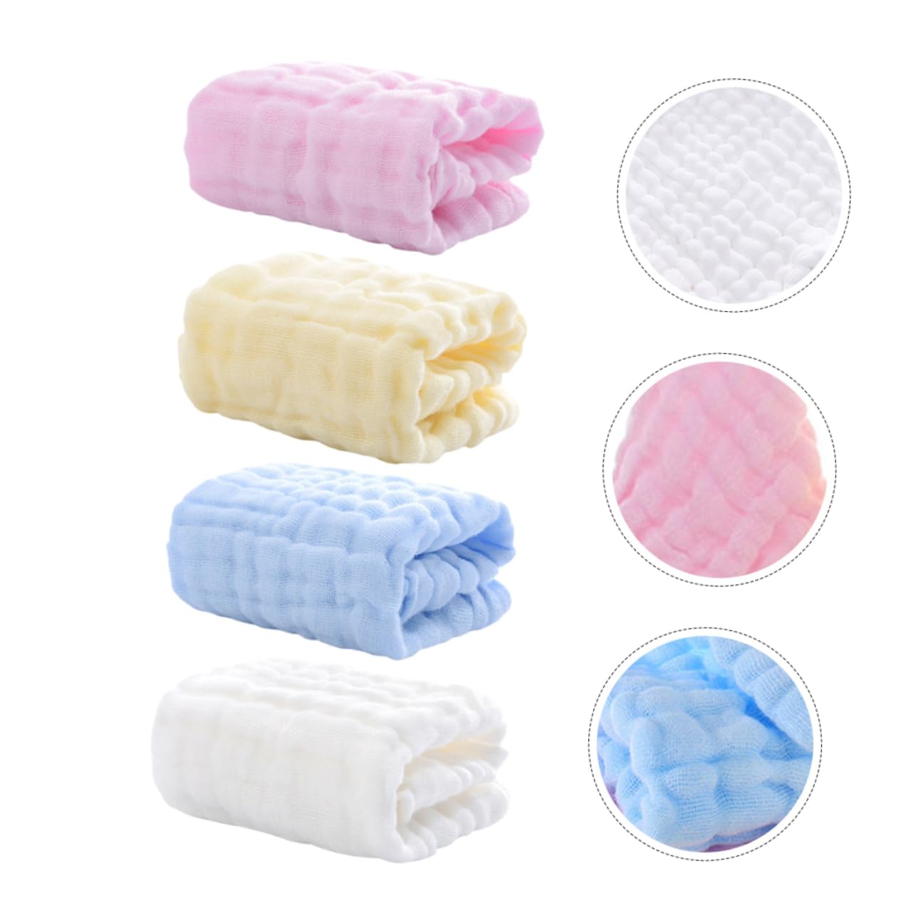TOYANDONA 20 Stk Quadratisches Handtuch Aus Reiner Baumwolle Geschmeidige Speicheltücher Beruhigendes Handtuch Spucktücher Für Babys -badetücher Neugeborenes Gesichtstuch Spucktuch