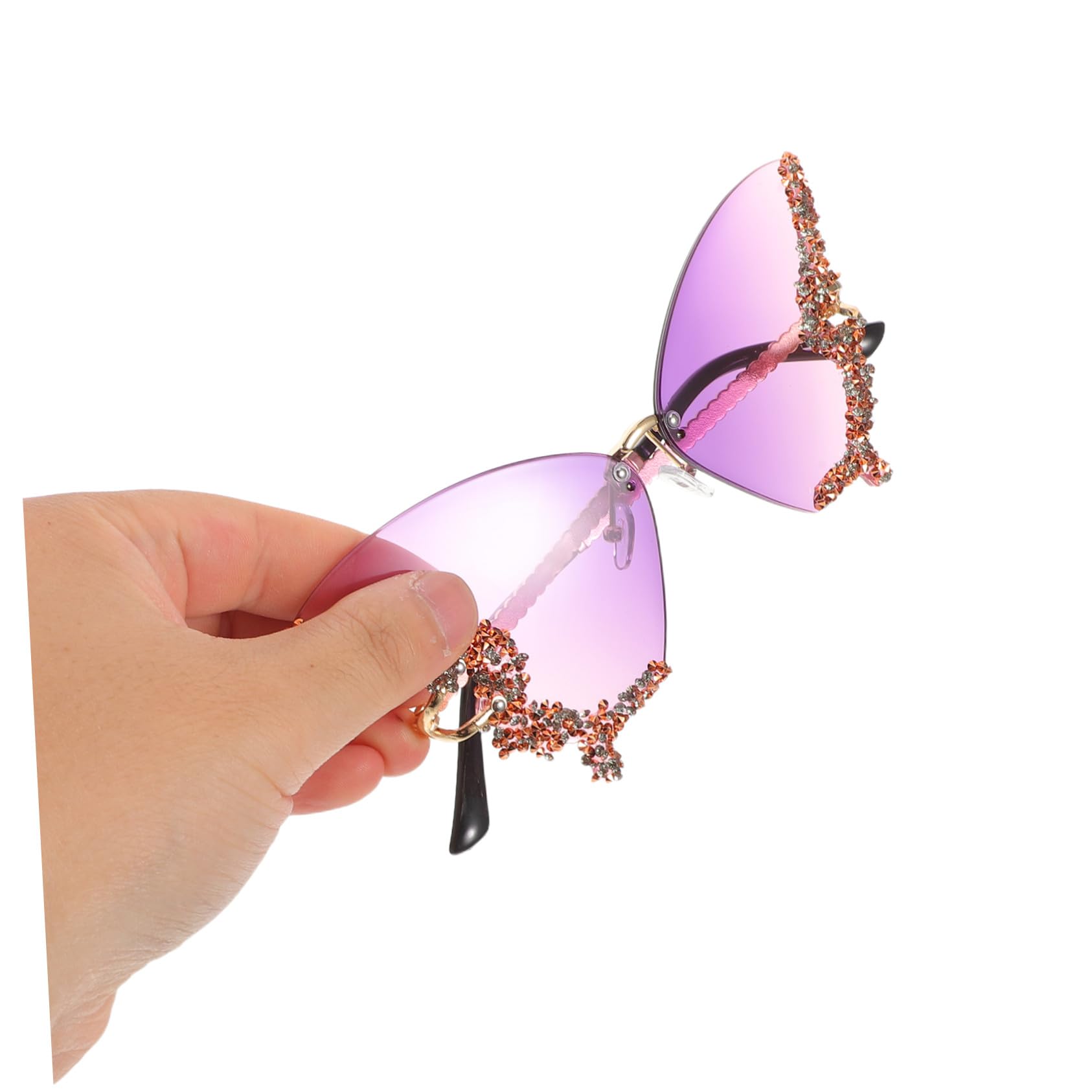 Occhiali da Sole Farfalla con Cristalli, 4 Pezzi Vintage