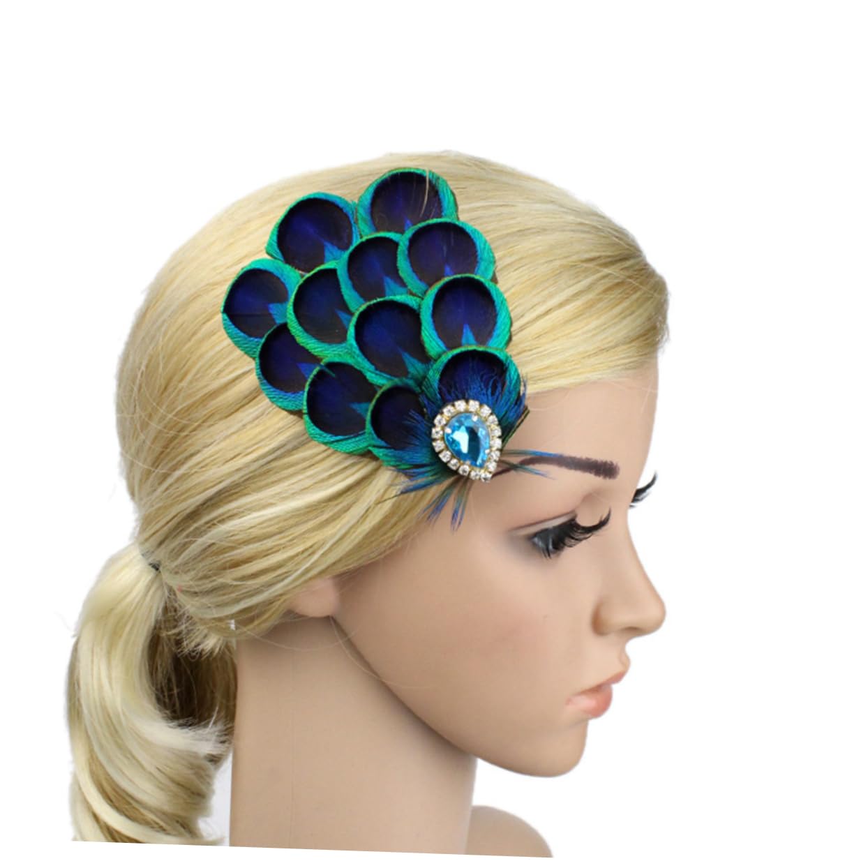 FOMIYES 3stücke Attractive Haarklammer Mit Pfauenfedern Kreatives Haaraccessoire Für Hochzeiten Und Partys Elegantes Und Leichtes Design Für Frauen Vintage-haarclip Für Besondere