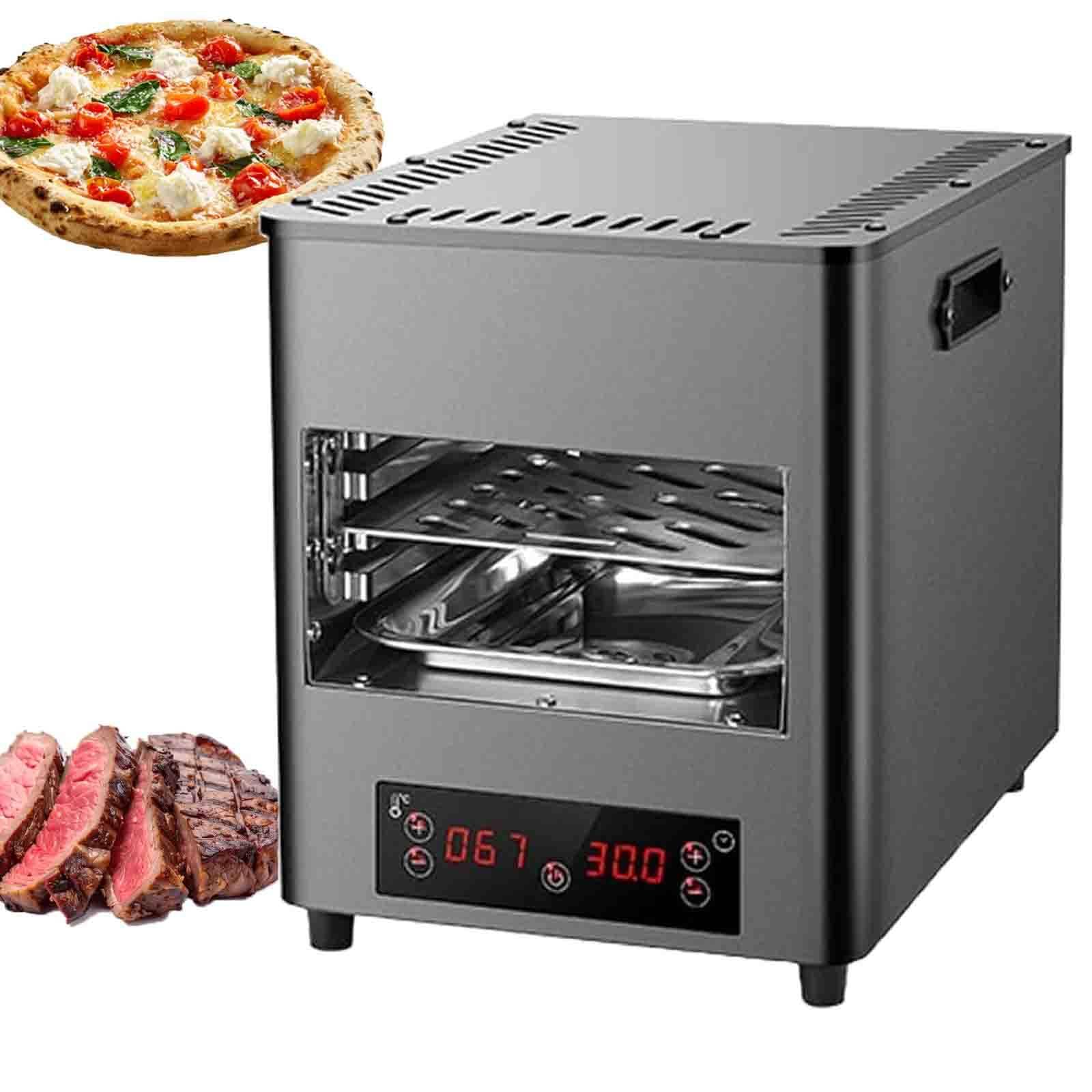 Ptatritious Multicolor Electric Steak Oven, Electric Steak Broiler Indoor Countertop Oven Smokeless Steak Cooker With Rack Tray For Bbq Toast Beef Chicken Vegetables, 212-1472°F Temperature A