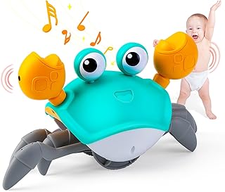 1-3 Year Old Boy/Girl Gifts,Crawling Crab Baby Toys 6-18 Months,Sensory Musical Toys for Babies,Interactive Tummy Time Crab With Music and Light,Birthday Gifts for Boy,Toys for 1-4 Year Old Boys