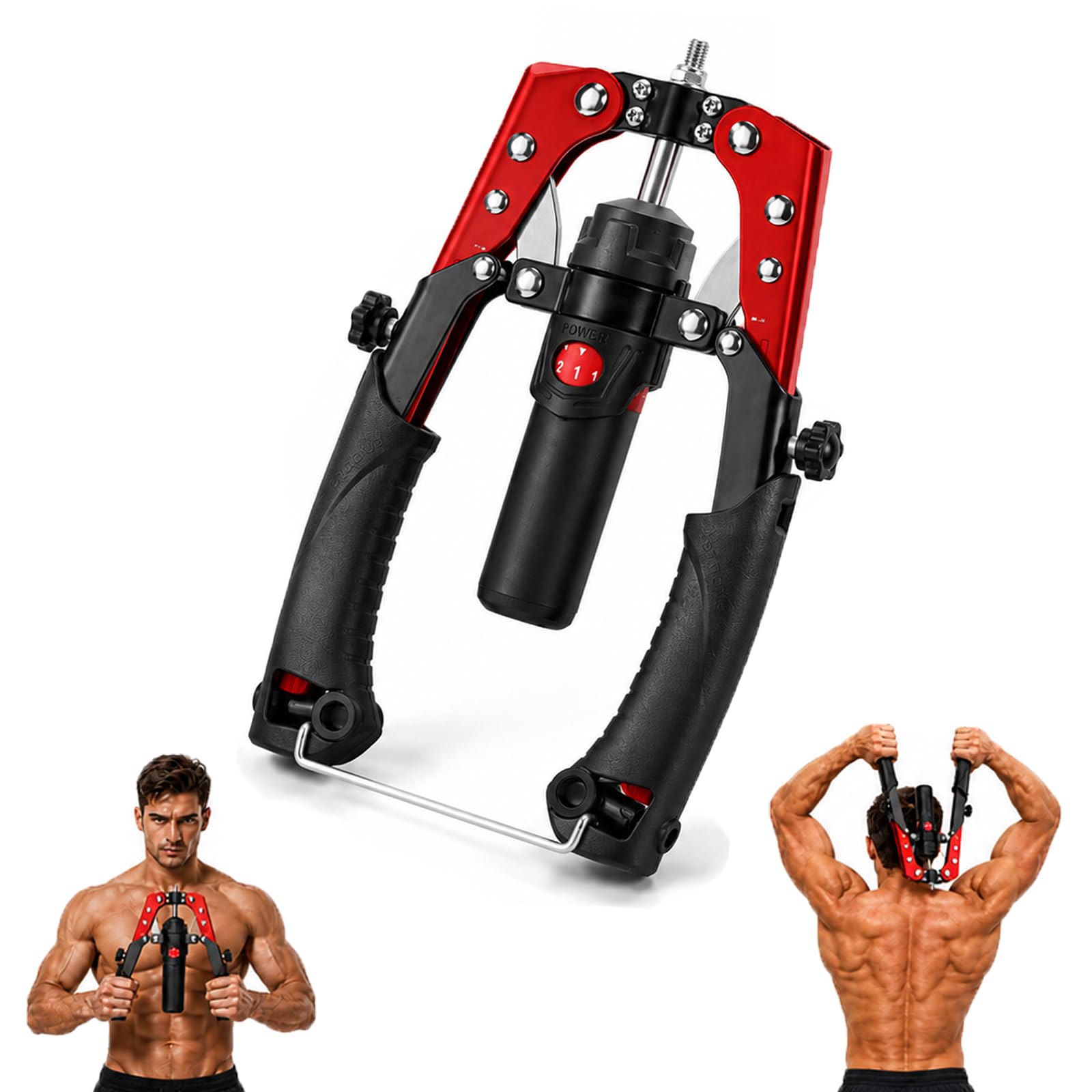 Power Twister, Entrenador de Brazos Twister hidráulico, Dispositivo de Entrenamiento de Pecho con Brazo hidráulico Ajustable de 10-200 kg Equipo de Musculación para Brazos, Hombros, Pecho, bíceps