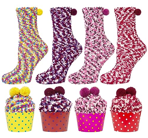 YSense Snug Donna Regalo Inverno Calze Calzini Natalizi Ragazza Cupcake Calzini Termici Divertenti Accessori