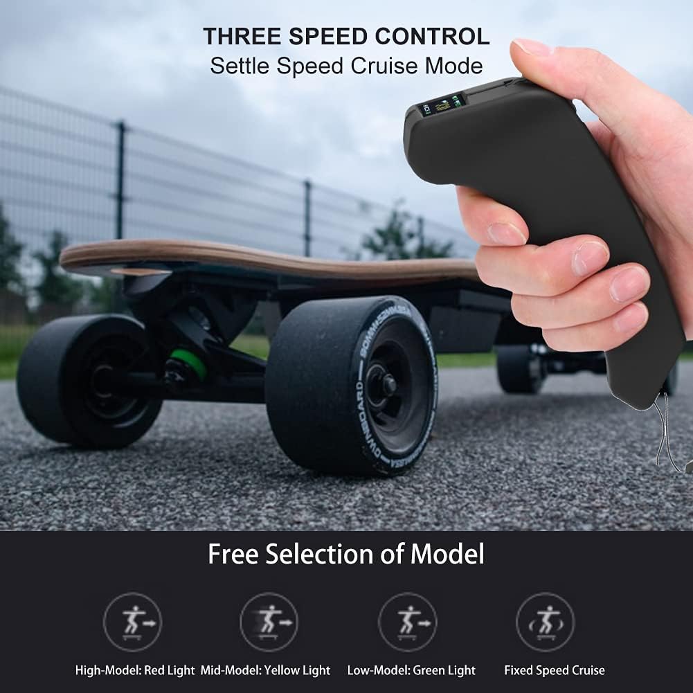 Elektrische Skateboard Fernbedienung, 2,4-GHz-VX2-Funkfernbedienung und Empfänger, mit Stromlinienförmigem und Rutschfestem Armband für DIY-Elektro Skateboards
