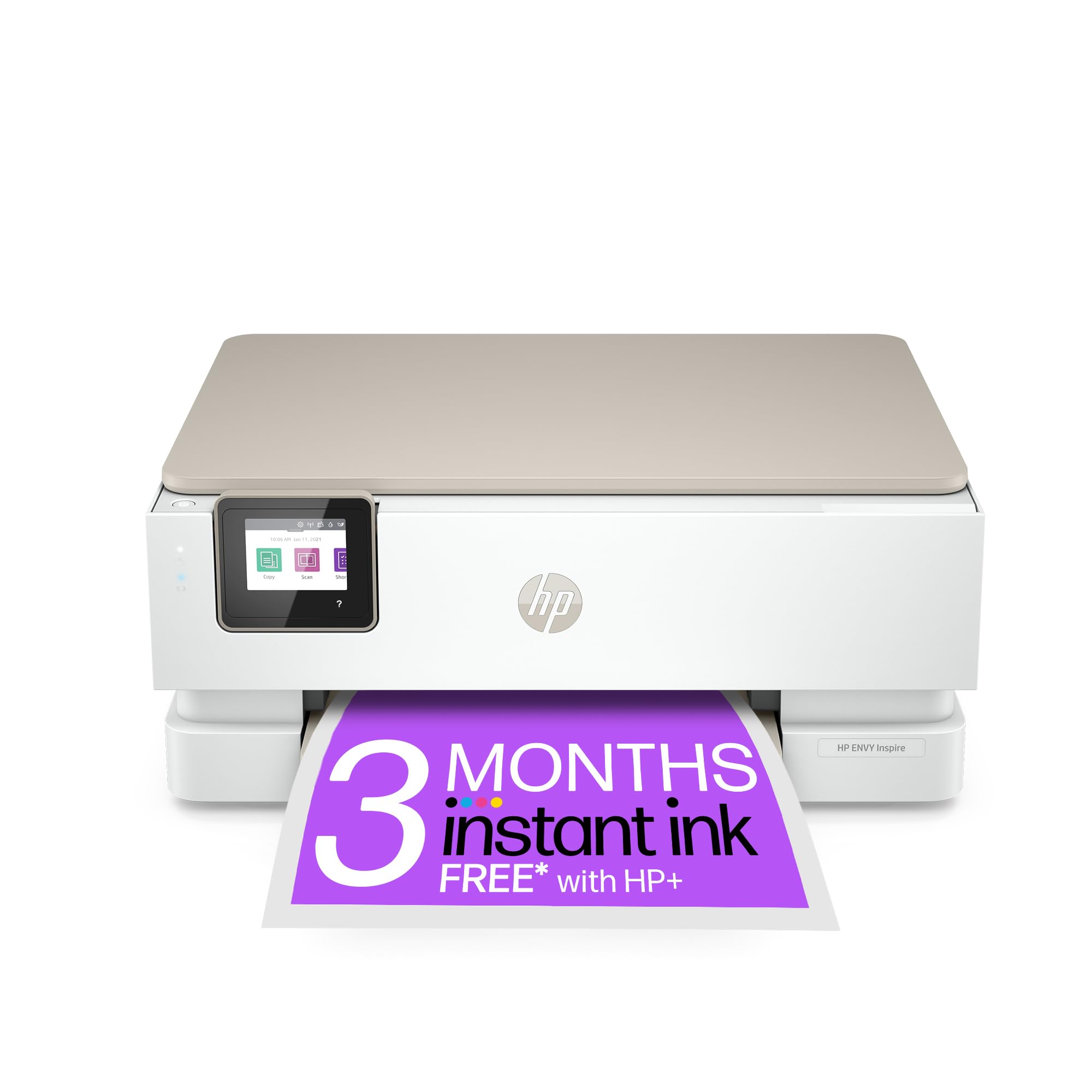 HP ENVY Inspire 7220e All-in-One Wireless Colour Printer | 3 Months of free Instant Ink | White | 2-sided printing | Touchscreen | Self-healing Wi-Fi