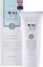 Adrohai Milk Plus Organic Bright & Whitening Face Wash Natural Skin Care that makes face feel Fresh For All Skin Types Skin Refining & Whitening Scrub Whitening Skin Milk Plus Facial Cleanser (100 ML)