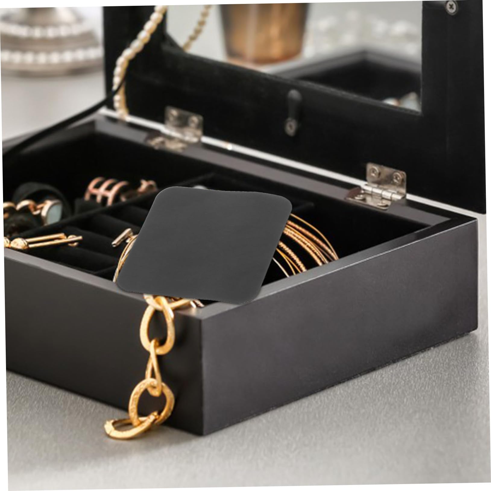 COHEALI 30pcs Anti Tarnish Strips Tarnish Prevention Strips Anti Tarnish Squares Anti Tarnish Tabs Strips Black Anti Tarnish Strip Jewelry Gold and Silver Paper - Image 3