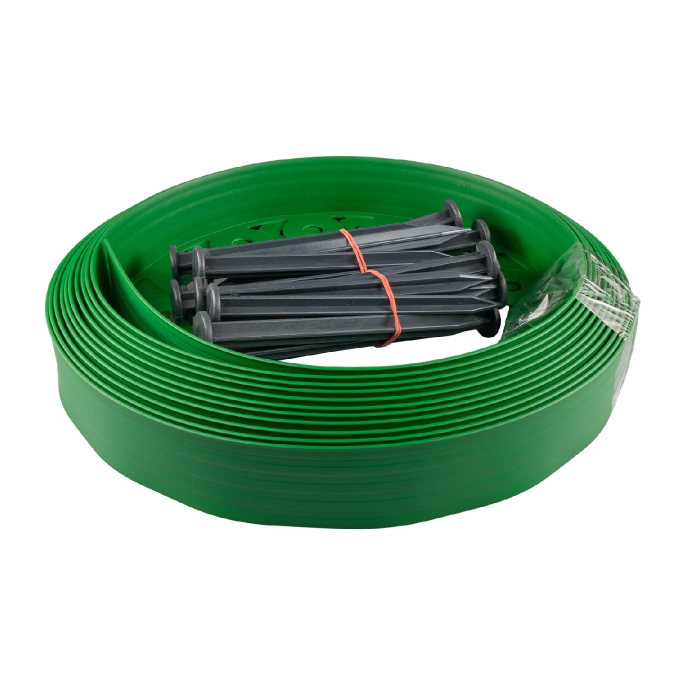 Lawn Border Set, Easy Border 40mm height Weather Resistant Lawn Edging Flexible Durable Easy to Install Roll Lawn Border Set + Pegs