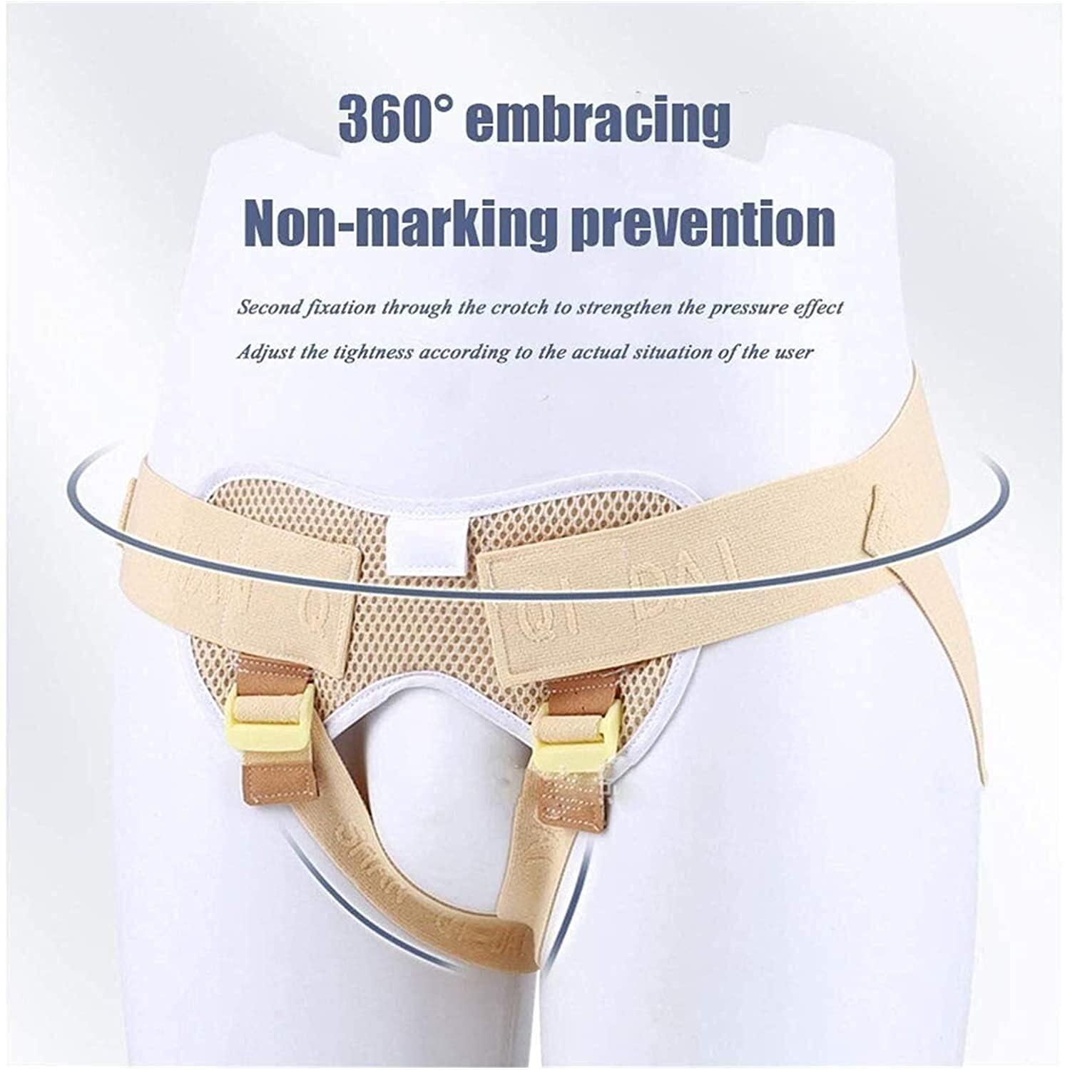 Ceinture herniaire pour double hernie inguinale ou sportive, sangle de taille réglable, treillis de soutien herniaire avec coussinets de compression amovibles Ceinture herniaire (Couleur : Small)
