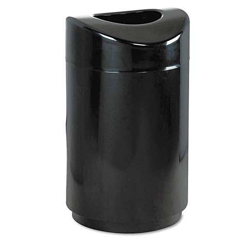 Rubbermaid Commercial Products Executive Series Eclipse - Bote de basura de 30 galones, color negro, para interiores y exteriores, para centros