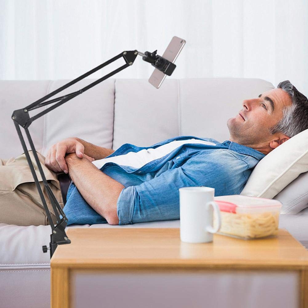 Supporto A Braccio Flessibile 85 Cm Per Smartphone – Morsa Da Tavolo/letto, Rotazione 360°, Per Video, TikTok, Lettura, Compatibile 4.7-7.2 Pollici