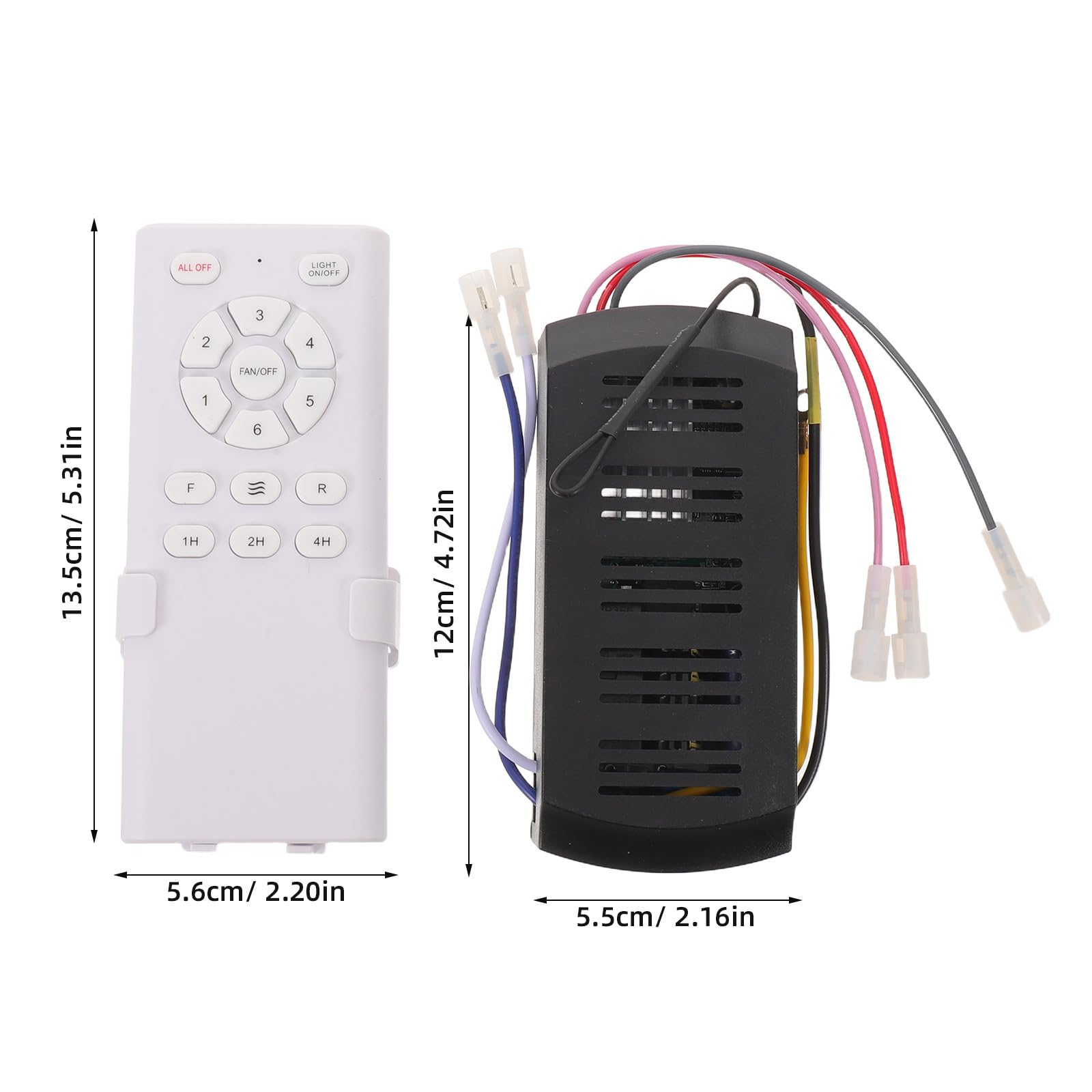 FRCOLOR Control Remoto 6 Velocidades y Control de Luz para Ventilador de Techo con Receptor Compatible con Ventiladores Dc Inverter para Fiesta Verano