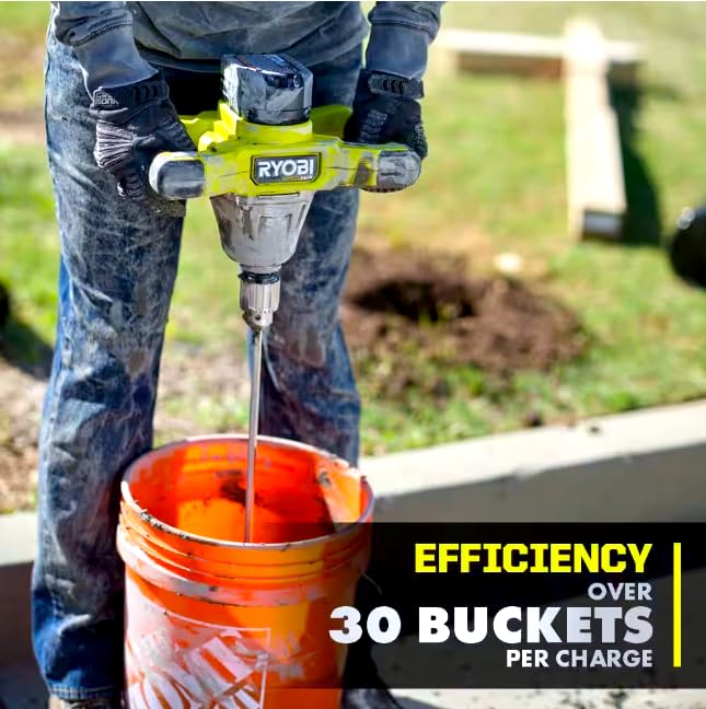 Amazon.com: RYOBI ONE+ 18V HP 1/2 in. Brushless Cordless Mud Mixer
