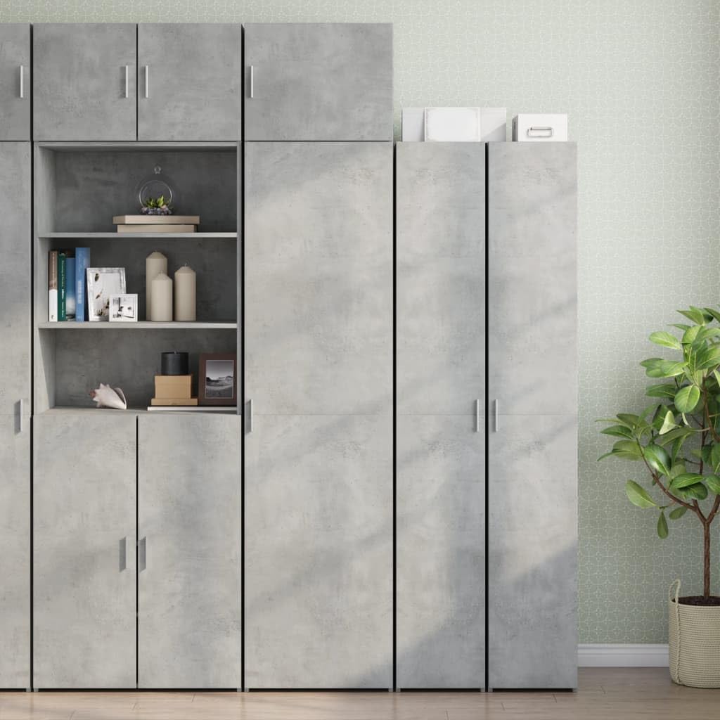 Armadio da parete grigio cemento, 50 x 42,5 x 40 cm, in legno