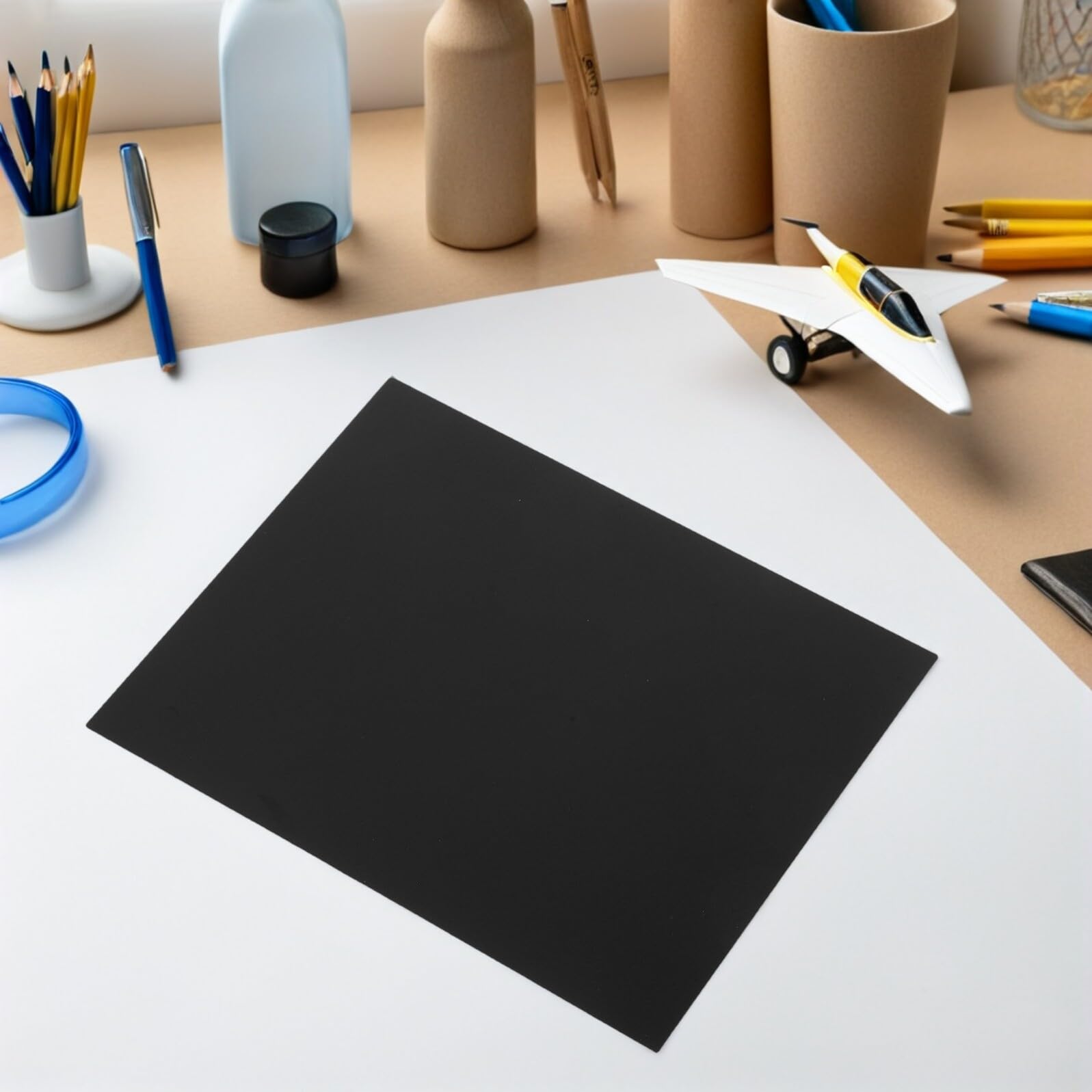 5 Stück 5 Gravierbare Eloxierte Aluminium Rohlinge 7 X 5 Zoll Schwarz Leere Büroschilder Korrosionsbeständige Metallplatten für Türbeschriftung und Gravur Austauschbare